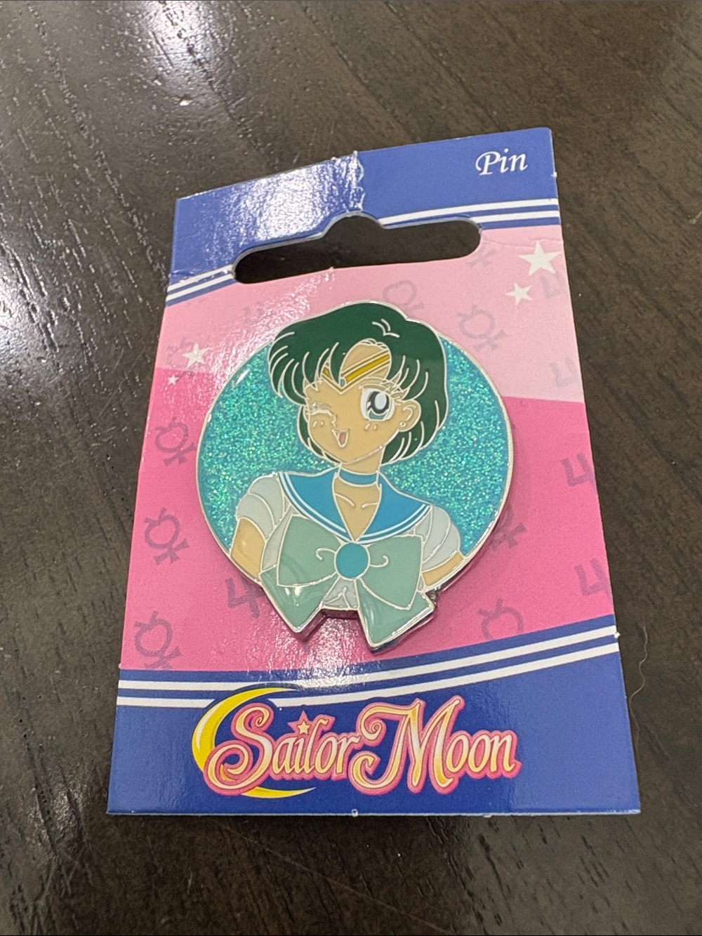 Sailor Moon Sailor Mercury Glitter Enamel Pin - Blue